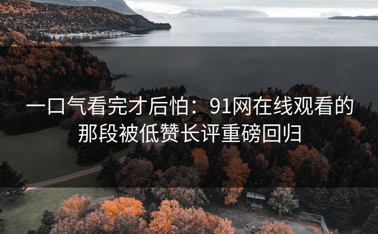 一口气看完才后怕：91网在线观看的那段被低赞长评重磅回归